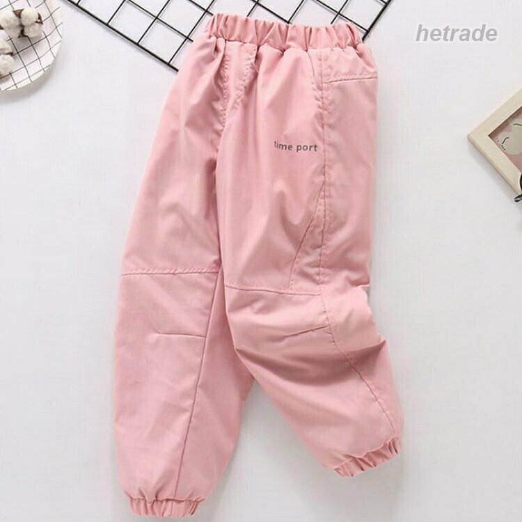 HEトレードの裏ボア パンツ ロングパンツ 裏起毛 ズボン ゆったり ストレッチ ロング デニムパンツ 裏 起毛 スキーパンツ 厚手 防水 レインパンツ こども 子ども 防寒 プレイウェア 防寒パンツ｜アングル2