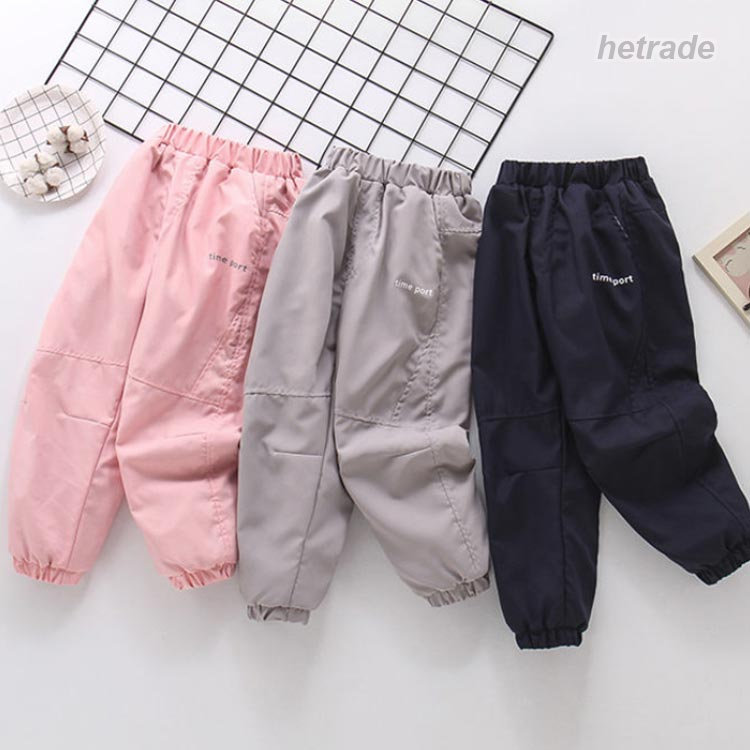 HEトレードの裏ボア パンツ ロングパンツ 裏起毛 ズボン ゆったり ストレッチ ロング デニムパンツ 裏 起毛 スキーパンツ 厚手 防水 レインパンツ こども 子ども 防寒 プレイウェア 防寒パンツ｜アングル3