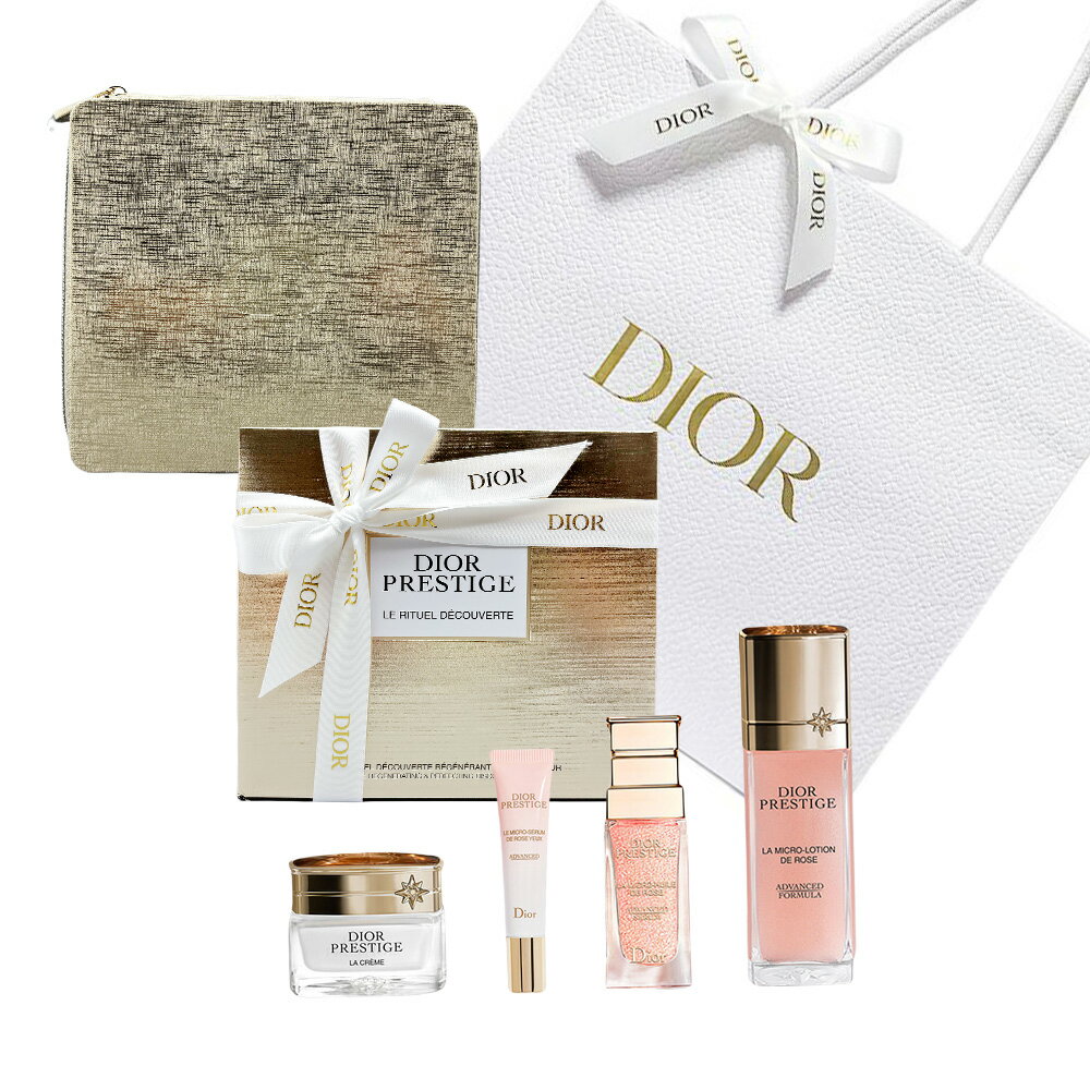 ディオール DIOR プレステージ ディスカバリー コフレ (プレステージ マイクロ ローション ド ローズ・プレステージ ラ クレーム N ・プレステージ マイクロ セラム ド ローズ ユー ・プレステージ マイクロ ユイル ド ローズ セラム) 紙袋ショッパー付き　ギフト プレゼントのサムネイル
