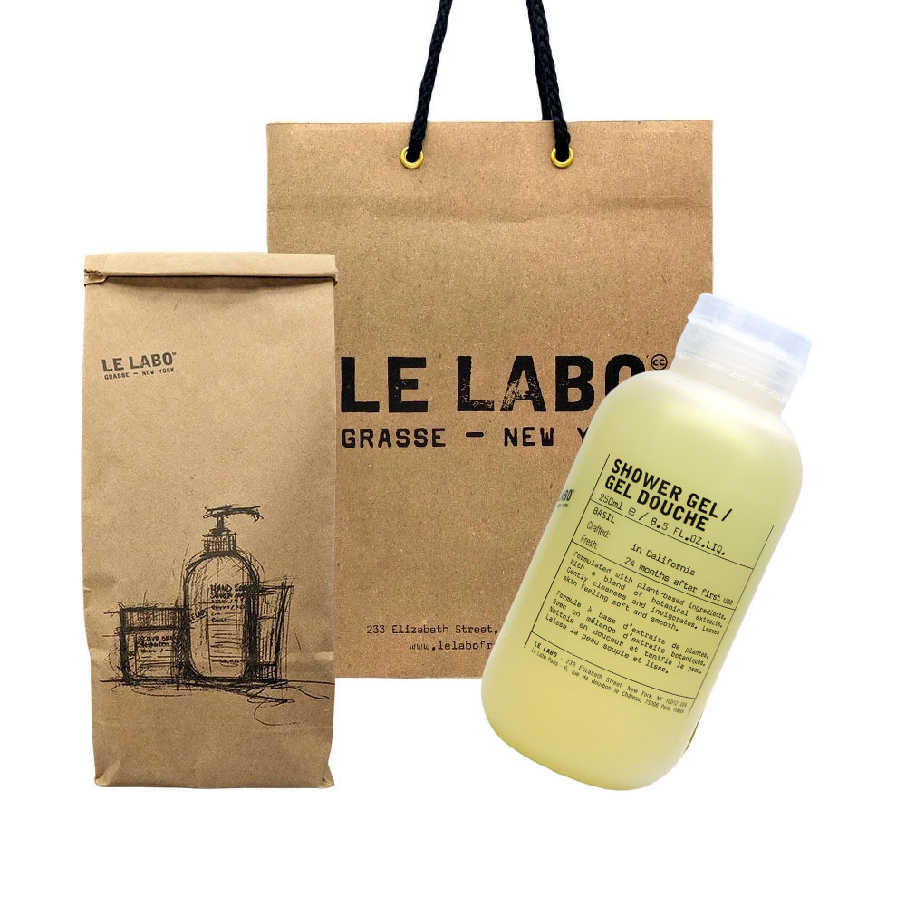 LE LABO/ルラボ シャワージェル バジル 250ml ル ラボ ボディ用洗浄料 ボディソープ ショッパー付き プレゼント　ギフト 紙袋付き プレゼント