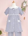 パジャマ 女の子 半袖 春 夏 綿100%さらっとした肌触り 130cm/140cm/150cm/160cm 前開き お泊り学習 林間学校 修学旅行【女児用・子供用】【半袖・長パンツ】