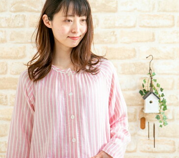肌にやさしい綿100% 柔らかい肌触り楊柳ガーゼ パジャマ レディース 長袖 初夏・夏・初秋 ナイトウェア ルームウェア 母の日ギフト 入院準備 【Sサイズ】【LLサイ】【3Lサイズ】