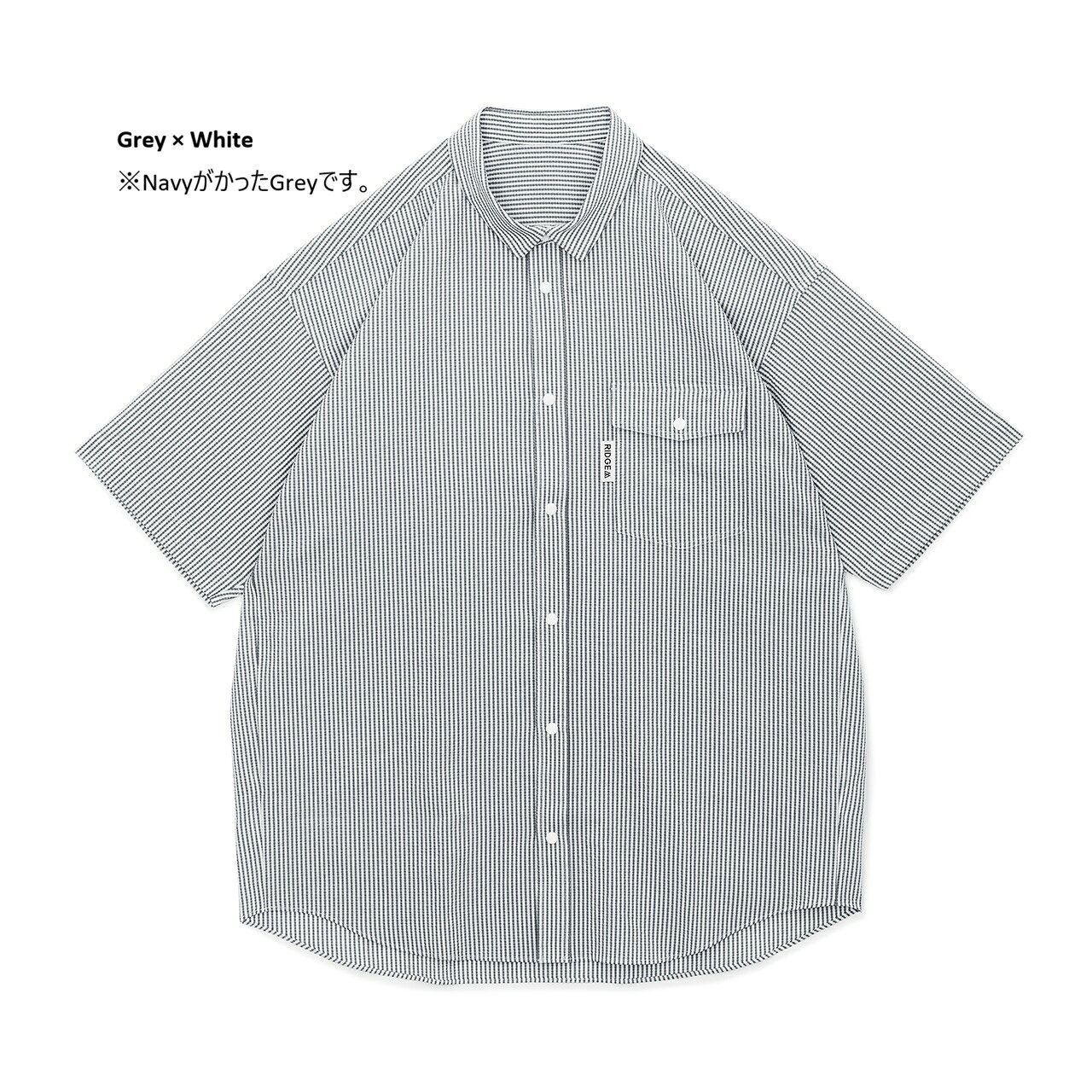 RIDGE MOUNTAIN GEAR（リッジマウンテンギア）Basic Short Sleeve Shirt "Stripe"（ベーシックショートスリーブシャツ ストライプ）半袖シャツ ストレッチ 撥水 通気性