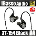 【VGP2024受賞】 iBasso Audio 3T-154 BLACK【ブラック】 アイバッソオーディオ カナル型 耳掛け型 有線イヤホン 0.78mm 2Pin 3.5mm 4.4mm ダイナミックドライバー プラグ交換 シングルエンド バランス ダイヤフラム 1DD 【2月20日発売】
