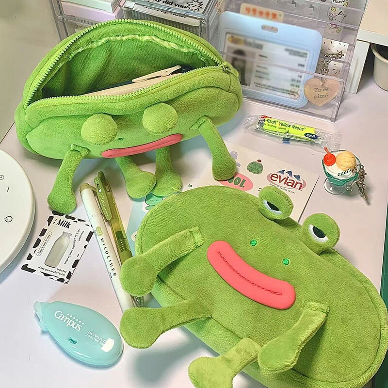送料無料 蛙 ペンケース かわいい カエル 筆箱 筆入れ ペン収納 ぬいぐるみ 動物 ペンポーチ コスメポーチ 軽量 文具収納ポーチ 小物入れ 癒し系 文房具 小物 グッズ 雑貨 小学生 中学生 高校生 面白い 入学祝い プレゼント インスタ映え 楽天海外通販 heysiria-10007314 Heysiria パッケージ画像