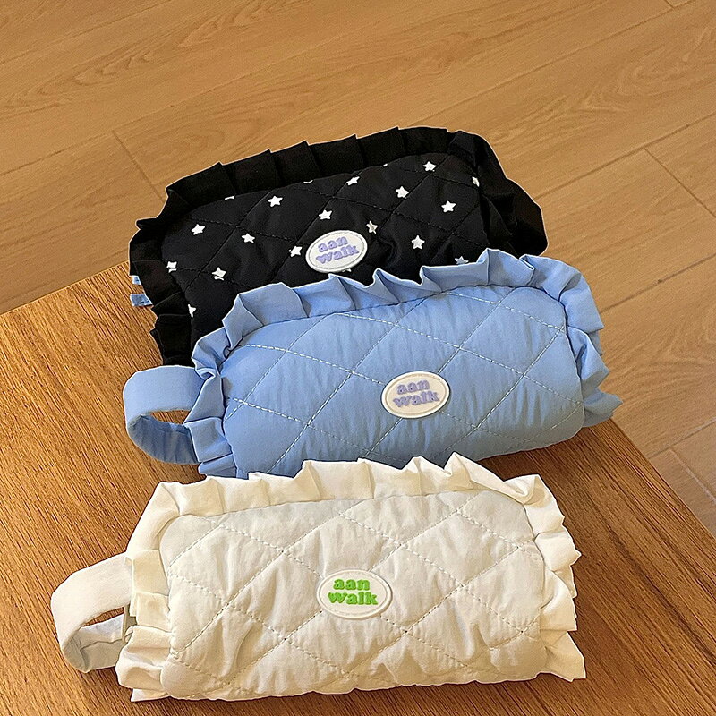 送料無料 ペンケース かわいい 筆箱 筆入れ ペン収納 フリル ペンポーチ コスメポーチ 軽量 文具収納ポーチ 小物入れ 癒し系 文房具 小物 グッズ 雑貨 小学生 中学生 高校生 面白い 入学祝い プレゼント インスタ映え 楽天海外通販 heysiria-10007326 Heysiria サンプル画像3