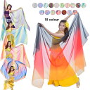 送料無料 ベリーダンス ベール 長さ250cm ダンスベール 衣装ベール アクセサリー ヘッドアクセサリー フェイスベール 全18色 グラデーション ステージ小...