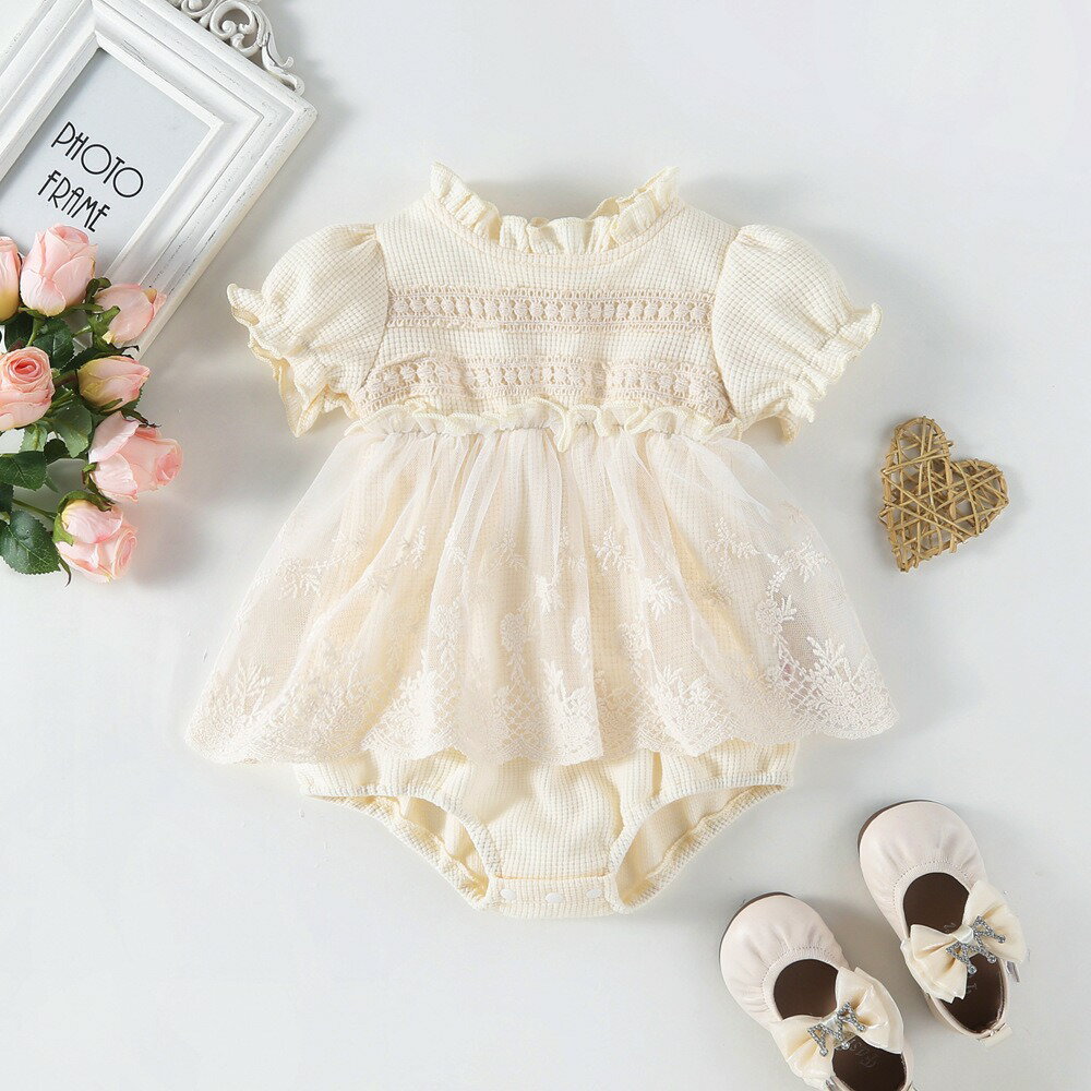 送料無料 ロンパース ベビー服 ワンピース 女の子 ベビーワンピース セレモニードレス ジュニア dress 七五三 66 73 80 90 子供服 通学 入学式 お宮参り 結婚式 女の子用 韓国風 誕生日 楽天海外通販
