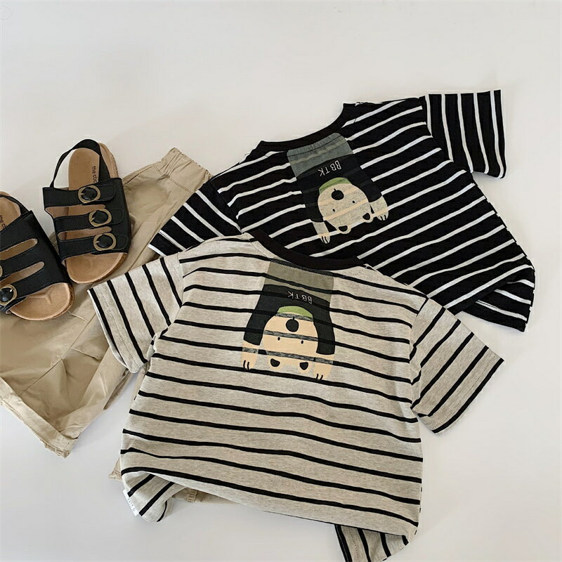 送料無料 Tシャツ 男の子 女の子 半袖 シャツ タンクシャツ 綿 子供服 夏服 動物 トップス 80/90/100/1..