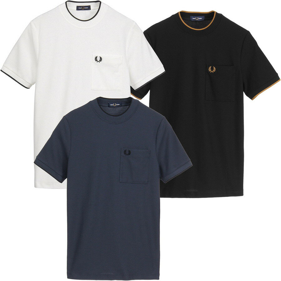 Rakuten - フレッドペリー Tシャツ Fredperry M2395 Pocket Detail Pique Tshirt Fred Perry フレッド ペリー ポケットディテールピケ 鹿の子 メンズ レディース 男女兼用