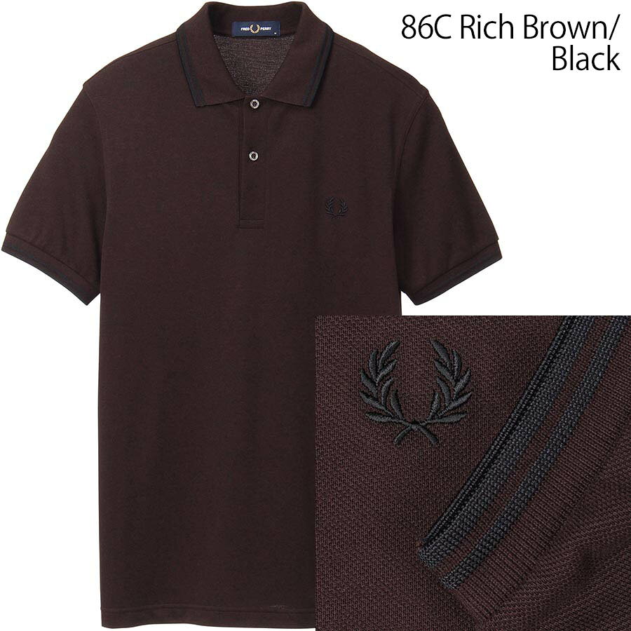 楽天市場】FREDPERRY フレッドペリー（カラーブラウン・袖の長さ半袖