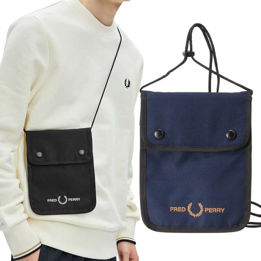 フレッドペリー ポーチ L5294 Fredperry ブランディッド ポーチ Branded Pouch 5294 ショルダーバッグ ショルダー バッグ Fred Perry フレッド ペリー バッグ メンズ レディース ユニセックス ギフト プレゼント