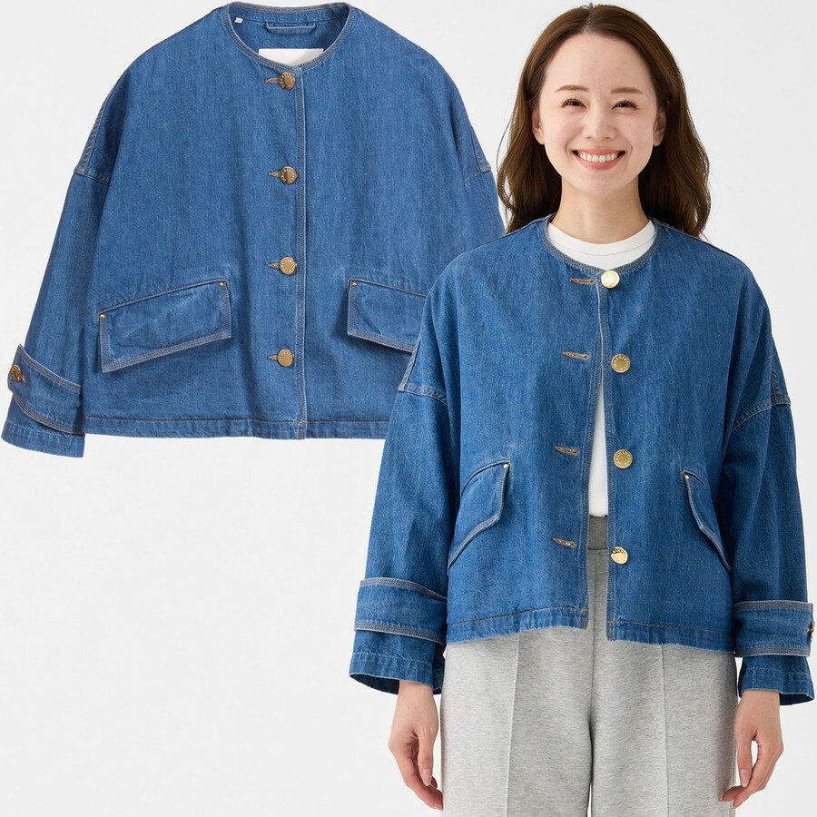 Rakuten - マッキントッシュ レディース ジャケット ハンビー ノーカラーデニムジャケット Humbie Denim Jacket L261ND1004BGALW Mackintosh ノーカラージャケット