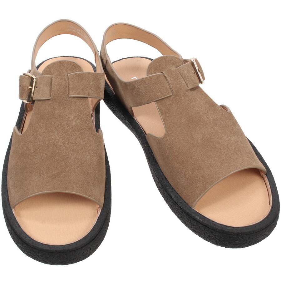 モヒ レディース スエード 幅広Tストラップサンダル ビジョン Mohi Wide TStrap Sandals Vision 2-609-2601-AF ストラップ サンダル モカ