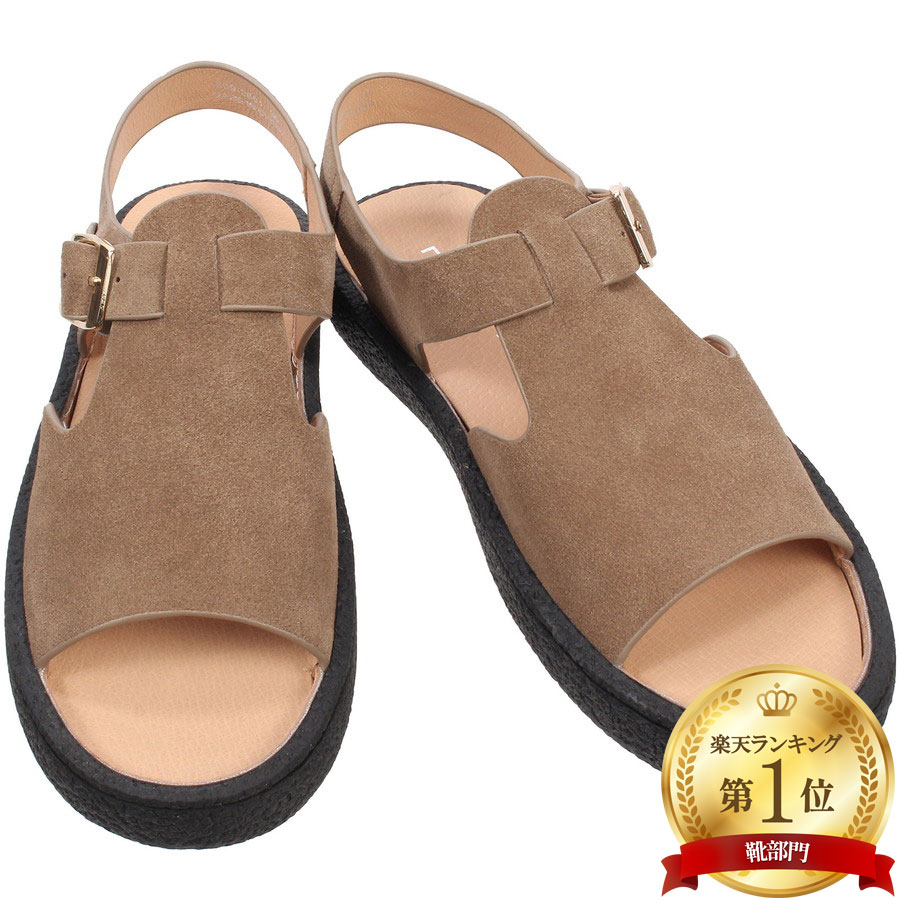 Rakuten - モヒ レディース スエード 幅広Tストラップサンダル ビジョン Mohi Wide TStrap Sandals Vision 2-609-2601-AF ストラップ サンダル モカ