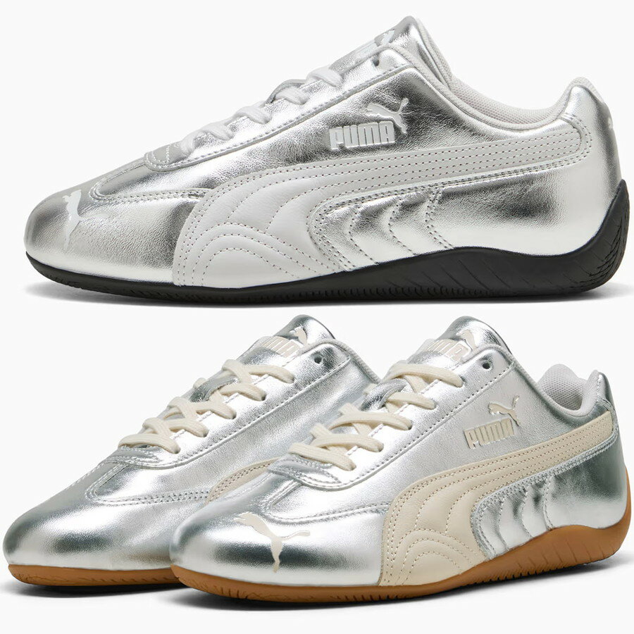 プーマ スピードキャット シルバー スニーカー SpeedCat Silver Sneakerドライビングシューズ スニーカー 406881 シルバーレザー Puma メンズ レディース ユニセックス