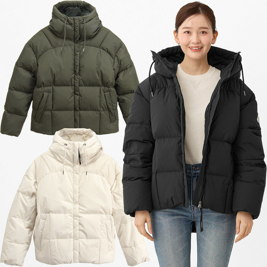 ピレネックス レディース ダウンジャケット アルモニ Harmonie HWY043 Pyrenex ダウン ジャケット コート フード パーカー スタンドカラー ブラック カーキ アイボリー