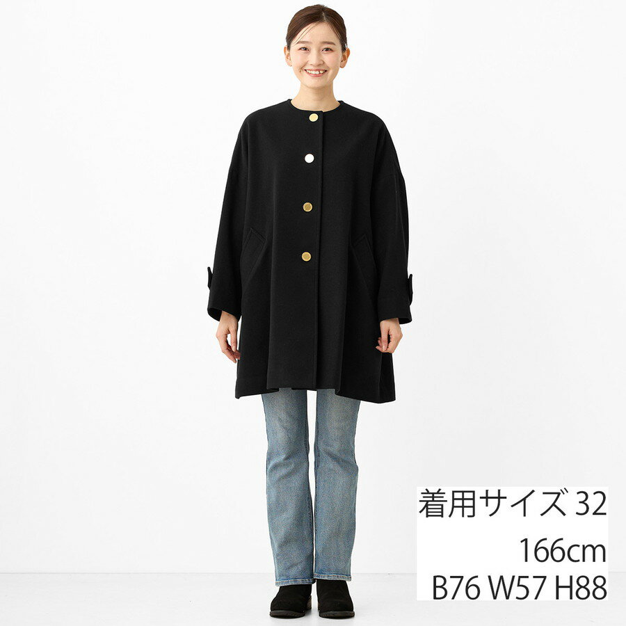 トラディショナル ウェザーウェア レディース ノーカラーコート マールトン モールトン Malton L252KGFCO0368ML Traditional Weatherwear ウールコート コート 2