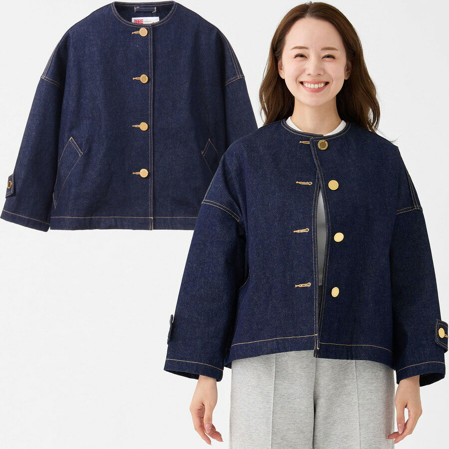 Rakuten - トラディショナルウェザーウェア レディース コート マールトン ノーカラーショートデニム Malton No Collar Short Denim L261CIFCO0469EM Traditional Weatherwear ノーカラー ジャケット