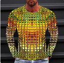 【送料無料】3Dプリント ロングスリーブTシャツ　オモシロTシャツ 　トリックアートTシャツ