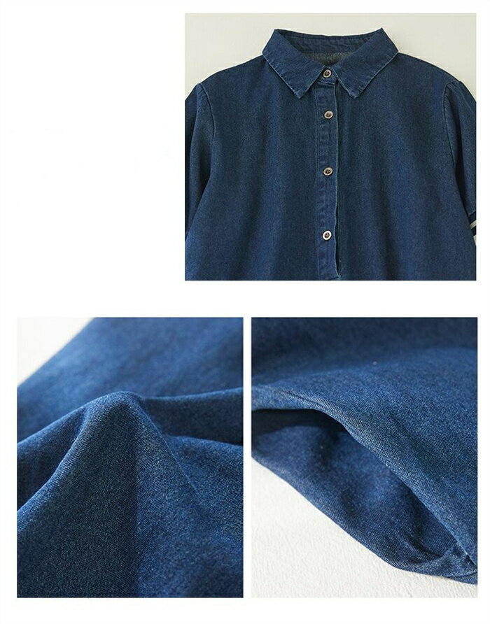 シャツワンピース 半袖 デニムワンピース レディース 夏 デニムシャツワンピース 柔らかなデニム ロングワンピース シャツワンピ スタンダードカラー ミモレ丈 ゆったり Aライン キレイめ カジュアル 大人可愛い 体型カバー 送料無料