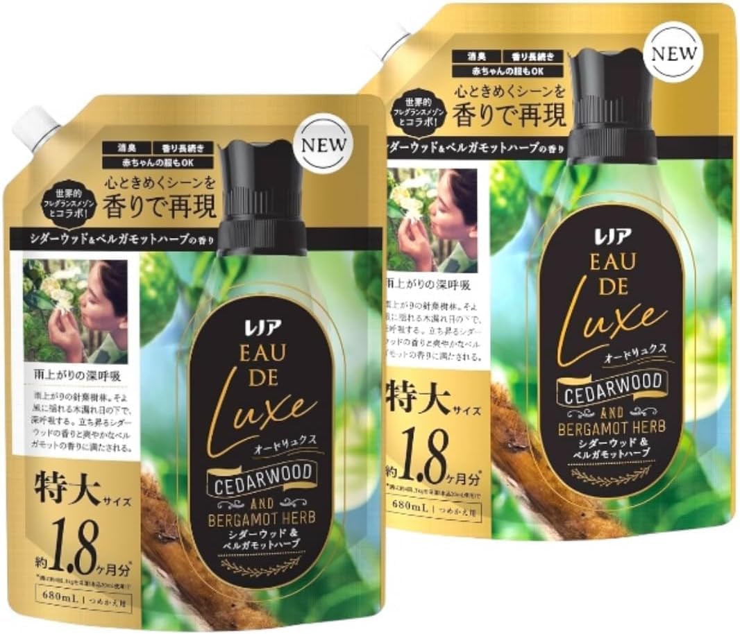 柔軟剤「レノアオードリュクス」は、世界的フレグランスメゾンとコラボした、心がふりむく香りの柔軟剤。すれ違う香りの質はこれまでとは違う※。(※世界的フレグランスメゾンとコラボとはレノアブランドが世界のパヒュームメーカーとコラボしているということ。自社製品比。香りの感じ方には個人差があります) 「シダーウッド＆ベルガモットの香り」シダーウッドとベルガモットの気分がリフレッシュするさわやかな香り：トップ：ベルガモット・アールグレイ/ミドル：マグノリア・ふぃぐリーフ/ラスト：シダー・オーク。 柔軟剤の香りで心ときめくシーンを再現。「雨上がりの深呼吸」：雨上がりの針葉樹林。そよ風に揺れる木漏れ日の下で、深呼吸する。立ち昇るシダーウッドの香りと爽やかなベルガモットの香りに満たされる。 香り長続き ふんわり仕上がりで、赤ちゃんの服も使える。 消臭・部屋干しも 静電気を抑制。ブランド レノア 商品の形状 液体 ユニット数 680.0 ミリリットル 香り シダーウッド&ベルガモットハーブの香り 商品特長 消臭, 香り長続き 素材の特徴 低刺激性