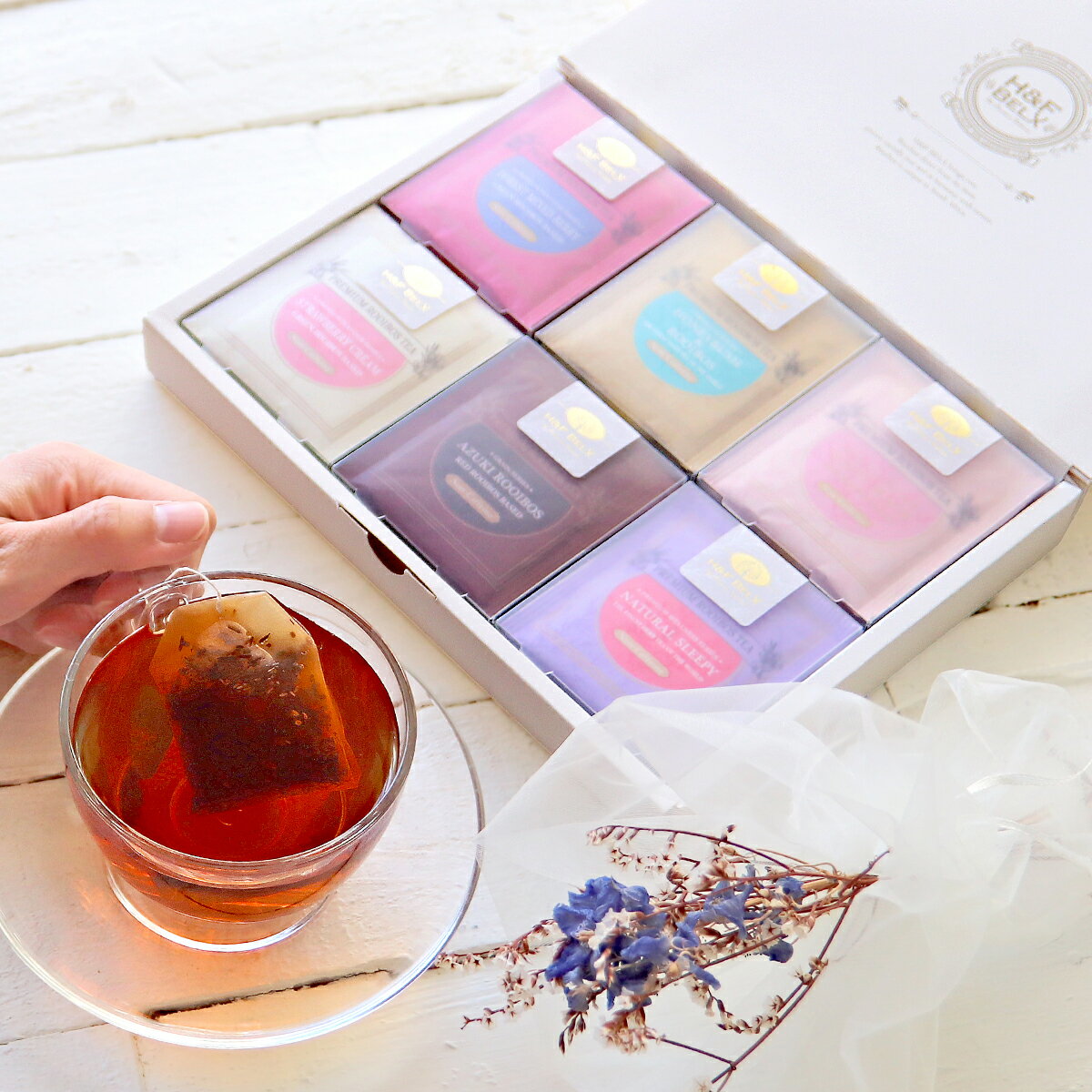 選りすぐり 5TBお茶6個セットノンカフェイン ノンシュガー ルイボスティー ギフト プレゼント プチギフト 贈り物 出産祝い ブライダルギフト ルイボス茶 お茶 セレクト 6個入り H&F BELX エイチアンドエフ ベルクス [M便 1/1]