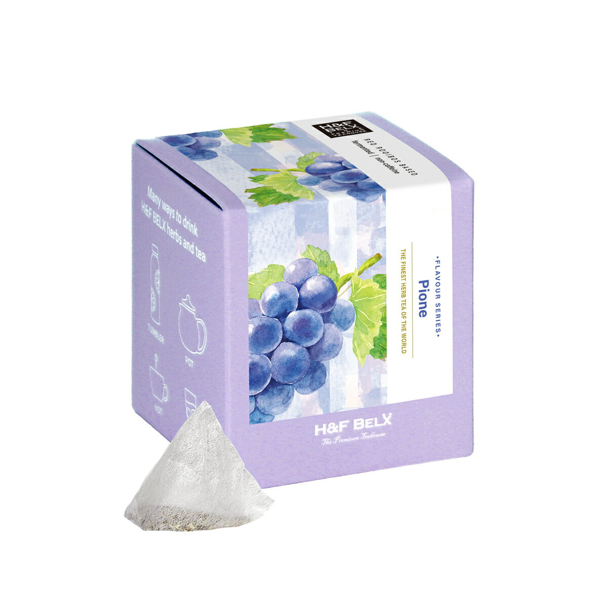 ［CUBE］ピオーネルイボスティー 2.0g×20包大容量 水出し ルイボスティー ルイボス茶 フレーバーティー ハーブティー 茶葉 ティーバッグ お茶 ノンカフェイン H&F BELX エイチアンドエフ ベルクスのサムネイル