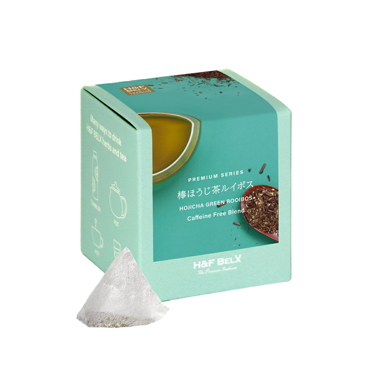棒ほうじ茶 ルイボスティー（グリーン） 2.0g×20包ルイボス お茶 健康 美容 カフェインレス ノンカフェイン 水分補給 棒 ほうじ茶 テトラ ティーバッグ ベーシック 香ばしい 妊娠中 授乳中 食事用 温活 H&F BELX エイチアンドエフ ベルクス