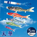 【送料無料】天泳ぐ華やかな鯉のぼり☆天華錦鯉 5M 5色セット【こいのぼり】【RCP】