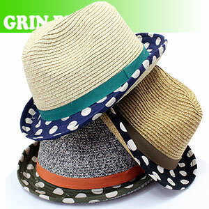 Grin Buddy ドット柄 中折れハット 子供 キッズ/ボウシ 帽子/麦わら帽