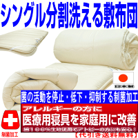 特定医療用途(^^)v帝人【非アレルギー・抗菌・洗濯】シングル分割式6層硬質ウォシュΣ敷布団(代引送料無料)NANO05P10Jan25