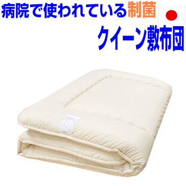 全品10倍ポイント/病院で使われている/敷布団　クイーンサイズ抗 アレルギー対策日本製 国産 抗菌 防ダニ 吸汗ドクター敷き布団　クィーンサイズ 洗える圧縮硬質 厚い固綿 敷布団 腰痛 軽量しき布団/しきふとん軽い 敷ふとん/送料無料