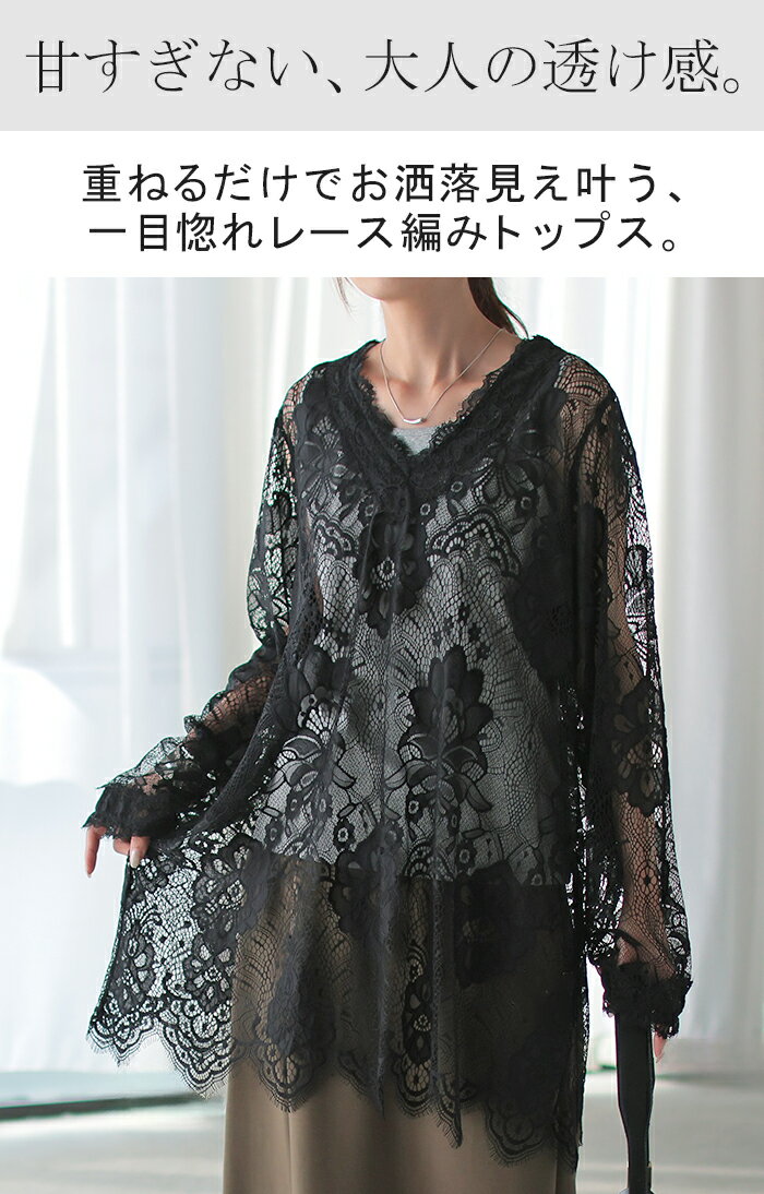 Tシャツ レース シアー レディース トップス...の紹介画像2