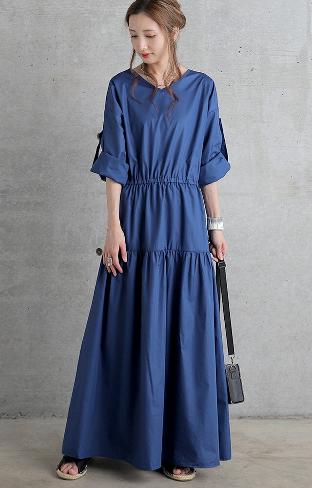 .メール便 ワンピース ロングワンピース フレアワンピース Aライン ワンピ ウエスト ロングワンピ ロング マキシワンピース リボン マキシ フレア 長袖 ウエストリボン 大きいサイズ Vネック ベージュ 黒 夏 秋 マタ二ティ マタニティワンピース .