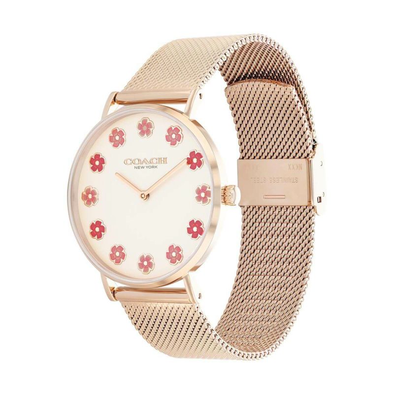 正規品 COACH コーチ 腕時計 レディース PERRY ペリー ティーローズ ローズゴールド メッシュベルト 14504101