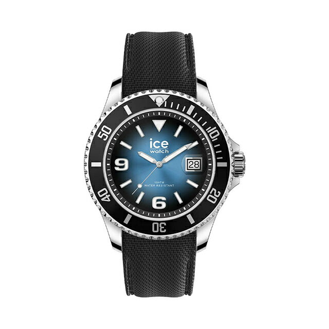 【9/4~5限定クーポン発行中】正規品 ICE-WATCH アイスウォッチ 腕時計 防水 メンズ レディース ICE steel スチール ディープブルー シルバー ブラック シリコンラバーベルト ラージ Lサイズ 020342