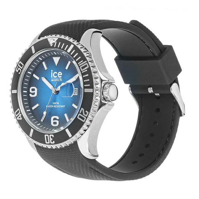 【9/4~5限定クーポン発行中】正規品 ICE-WATCH アイスウォッチ 腕時計 防水 メンズ レディース ICE steel スチール ディープブルー シルバー ブラック シリコンラバーベルト ラージ Lサイズ 020342