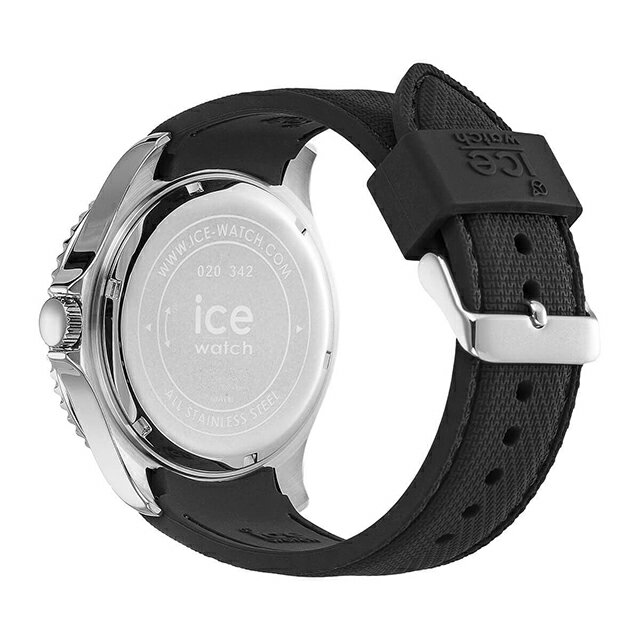 【9/4~5限定クーポン発行中】正規品 ICE-WATCH アイスウォッチ 腕時計 防水 メンズ レディース ICE steel スチール ディープブルー シルバー ブラック シリコンラバーベルト ラージ Lサイズ 020342