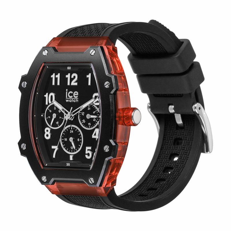 【お買い物マラソン｜10％OFF+P5倍対象】正規品 ICE-WATCH アイスウォッチ 腕時計 メンズ ICE boliday ボリデー ブラックレッド シリコンラバーベルト M（ミディアム）023316