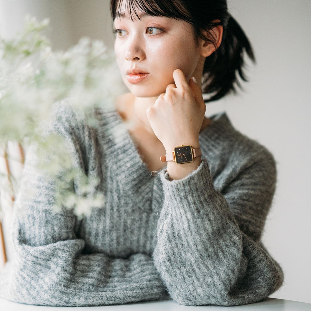 正規品 KERBHOLZ カーブホルツ 木製腕時計 レディース ELISE ダークウッド ゴールド ピンク レザーベルト MELI2481