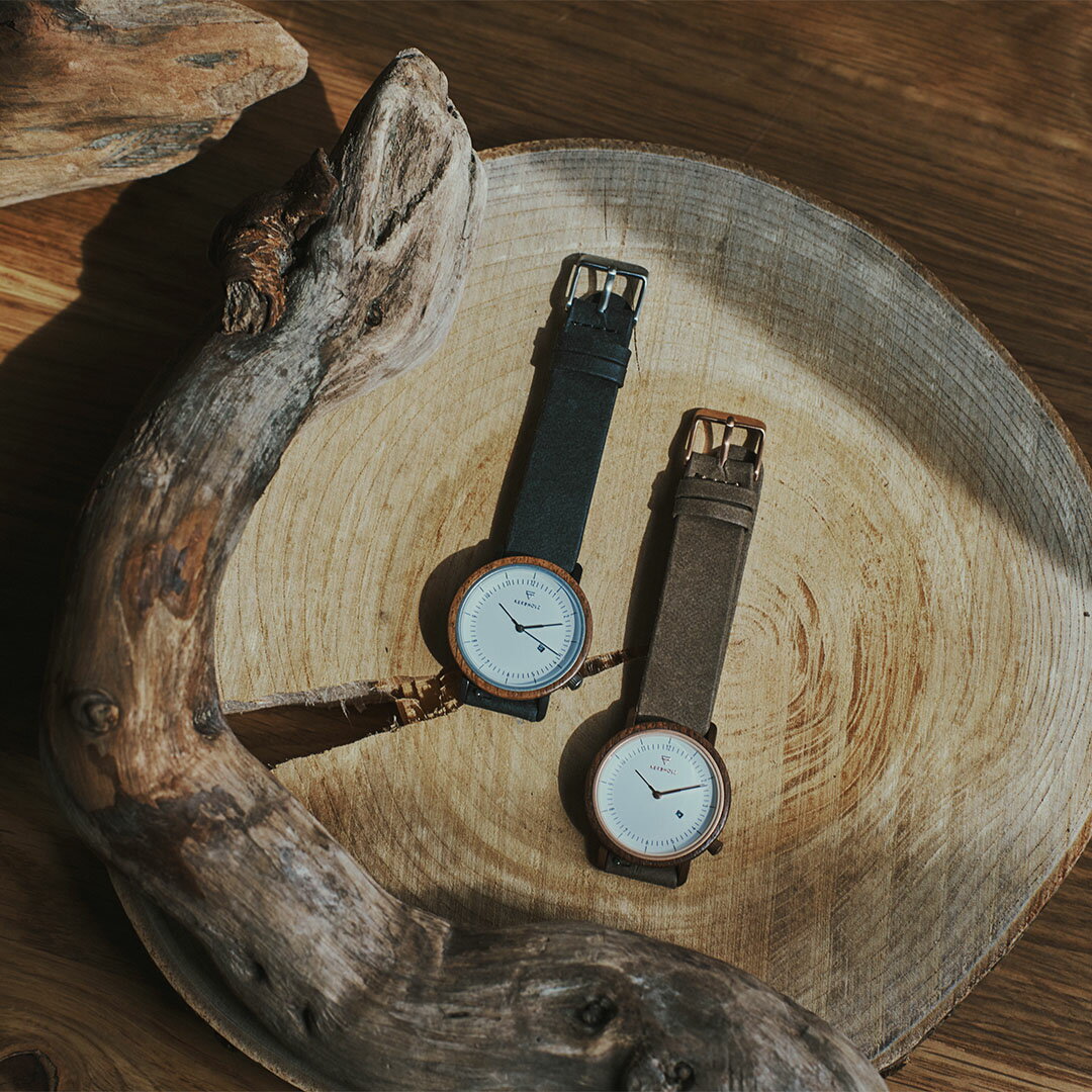 【お買い物マラソン｜P5倍対象】正規品 KERBHOLZ カーブホルツ 選べる4カラー 木製腕時計 レディース メンズ CARLA 36mm カーラ レザーベルト（ウォールナット／オーク）