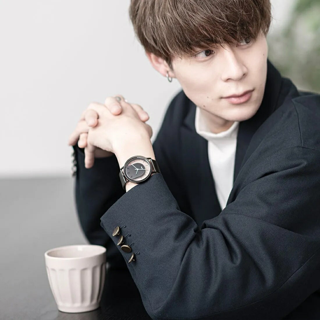 正規品 KLON クローン 腕時計 メンズ レディース INVISIBLE 40mmリレイション ブラックメッシュベルト スケルトン klon-watch-ir-bk-bm-40