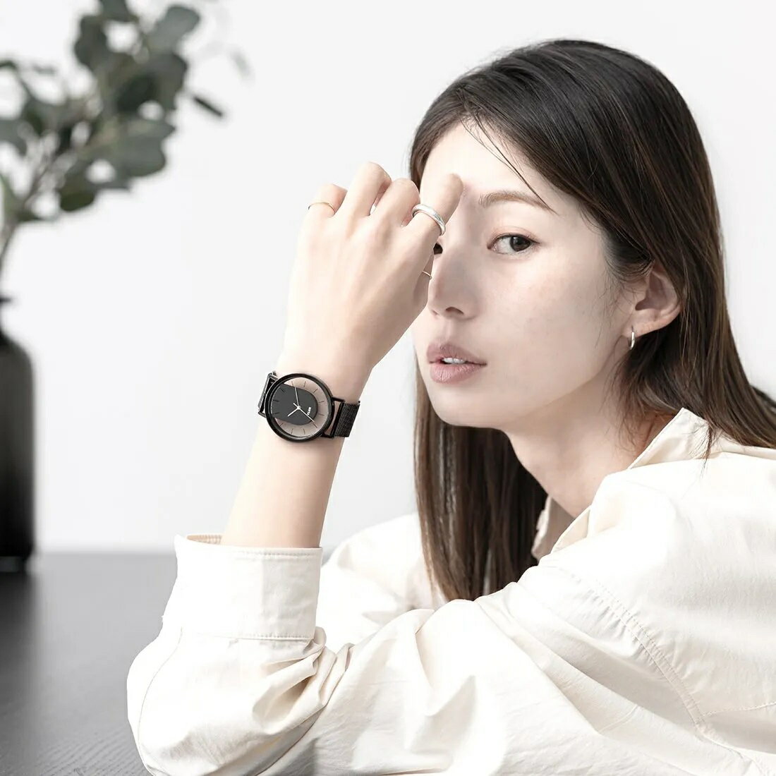 正規品 KLON クローン 腕時計 メンズ レディース INVISIBLE 40mmリレイション ブラックメッシュベルト スケルトン klon-watch-ir-bk-bm-40