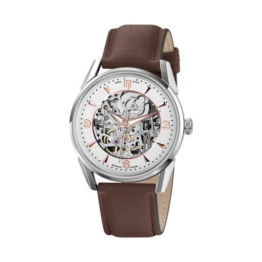 正規品 LIP リップ 腕時計 メンズ 機械式 Himalaya 40mm ヒマラヤ スケルトン オートマチック シルバー ダークブラウンレザーベルト 自動巻き 671557 正規品 LIP リップ 腕時計 メンズ 機械式 Himalaya 40mm ヒマラヤ スケルトン オートマチック シルバー ダークブラウンレザーベルト 自動巻き 671557