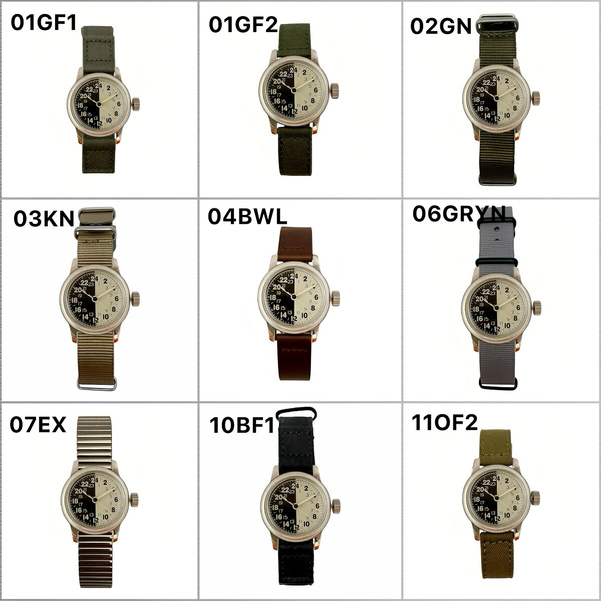 M.R.M.W. モントルロロイミリタリーウォッチ 選べる9タイプ 腕時計 メンズ レディース TYPE A タイプエー A-17a 24H Night＆Day ナイトアンドデイ 24-17ND