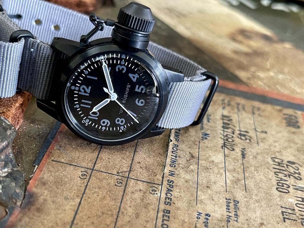 M.R.M.W. モントルロロイミリタリーウォッチ 選べる9タイプ 腕時計 メンズ レディース Buships watch ブシップウォッチ グレイリコン エルジンバージョン BGR