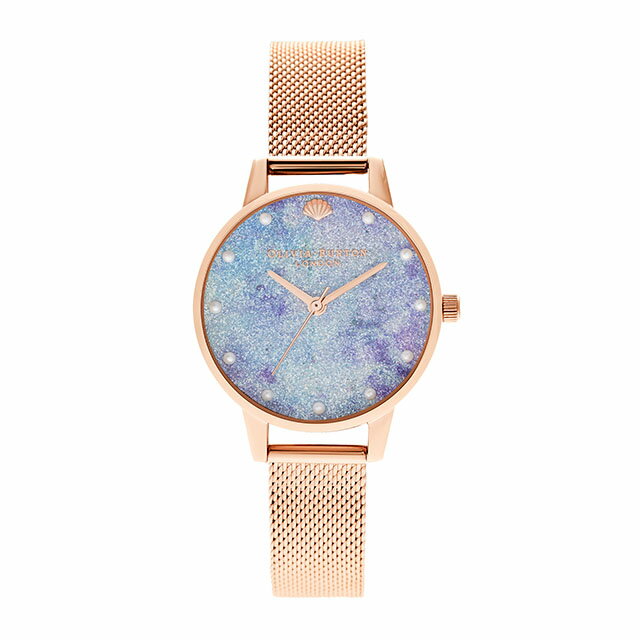 〈選べる2タイプ〉正規品 OLIVIA BURTON オリビアバートン 腕時計 レディース Under The Sea アンダーザシー グリッター メッシュベルト（ピンクゴールド｜ゴールド）