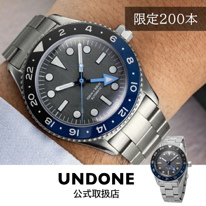正規品 UNDONE アンダーン 腕時計 メンズ 機械式 Basecamp ベースキャンプ 限定200本 コレクター チタン ベルト 自動巻き bcp-t12-blu
