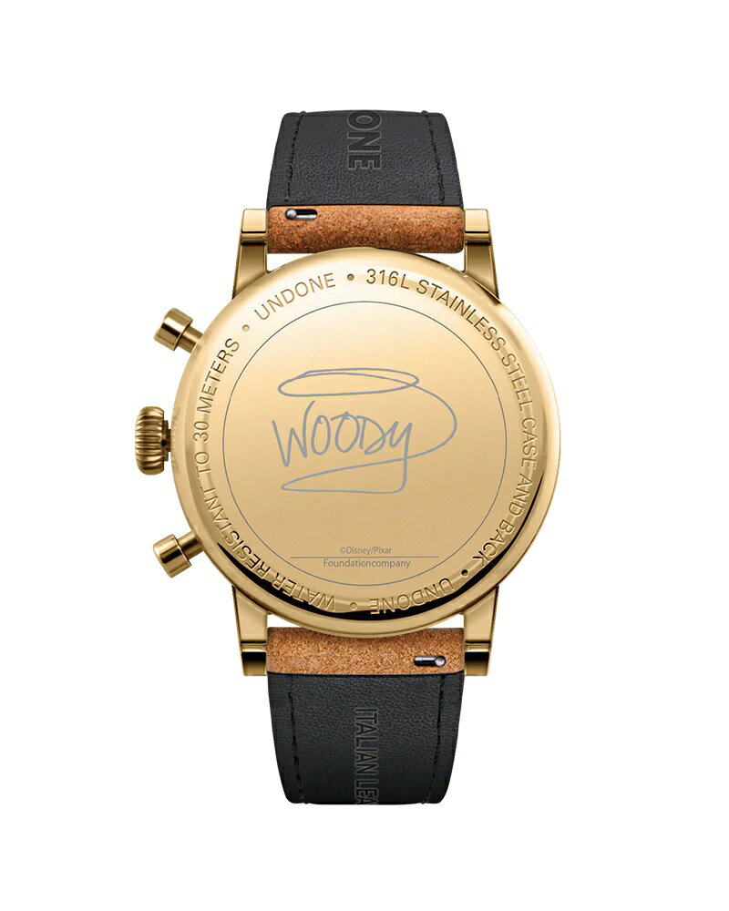 【お買い物マラソン｜P5倍対象】〈トイストーリーコラボ〉正規品 UNDONE アンダーン 腕時計 メンズ レディース collaboration TOY STORY ピクサー アーバン ヴィンテージキリー ウッディ ブラウン レザーベルトCOL-TSY-URB-WDY